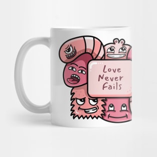 Love never fails doodle Mug